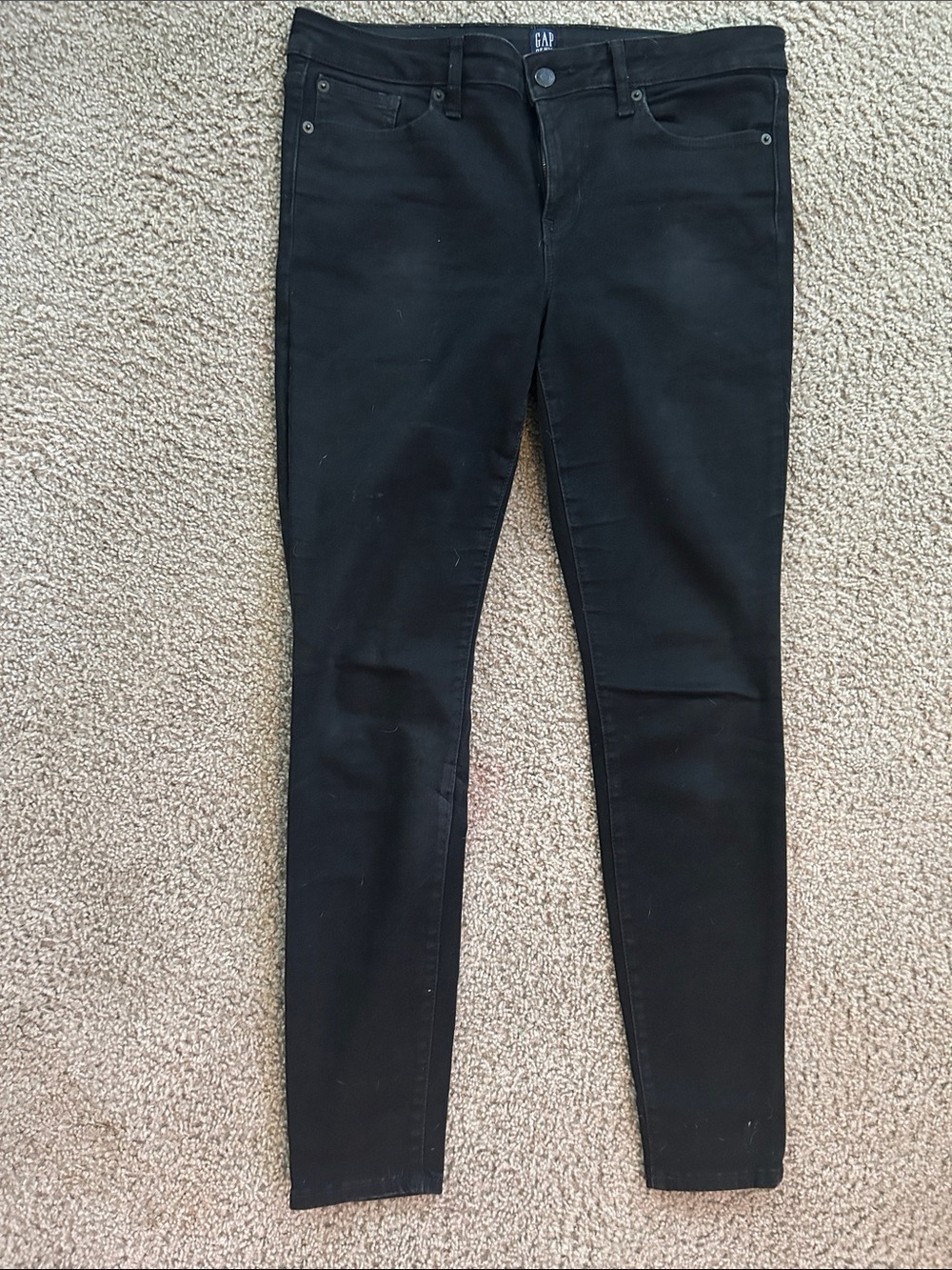 GAP 31” 12 Jeans Regular Skinny Jeans Leggings Black Denim Stretch